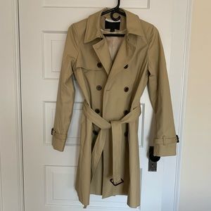 J Crew Collection khaki trench coat sz 6